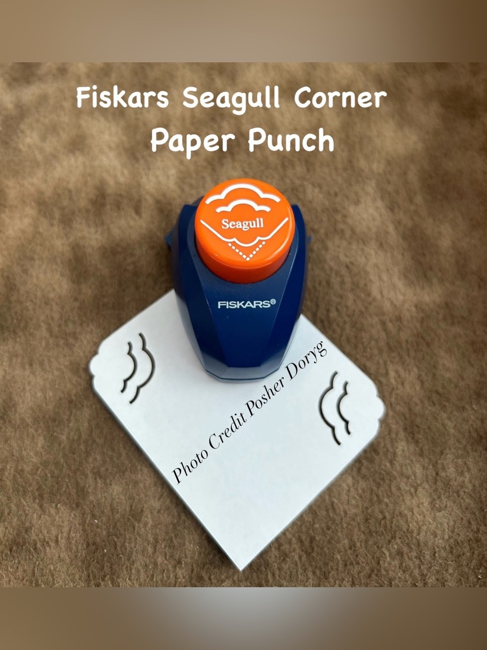 Fiskars Seagull Corner Paper Punch - Blue and Orange